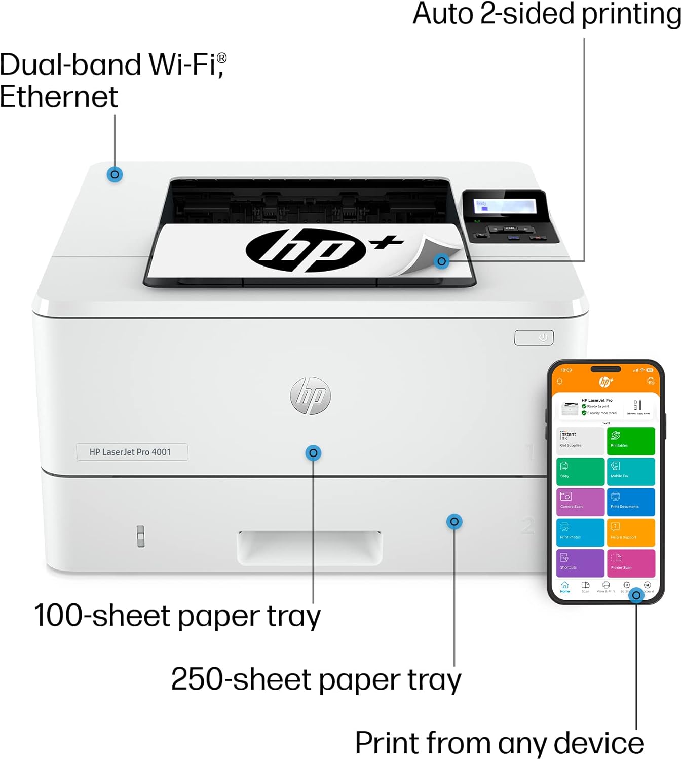 HP Laserjet Pro 4001dwe Printer