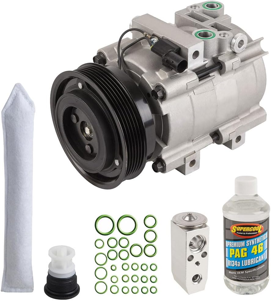 AC Compressor & A/C Repair Kit For Kia Sorento 2008 2009 w/Production Date of July 2008 or Later - BuyAutoParts 60-81695RK NEW