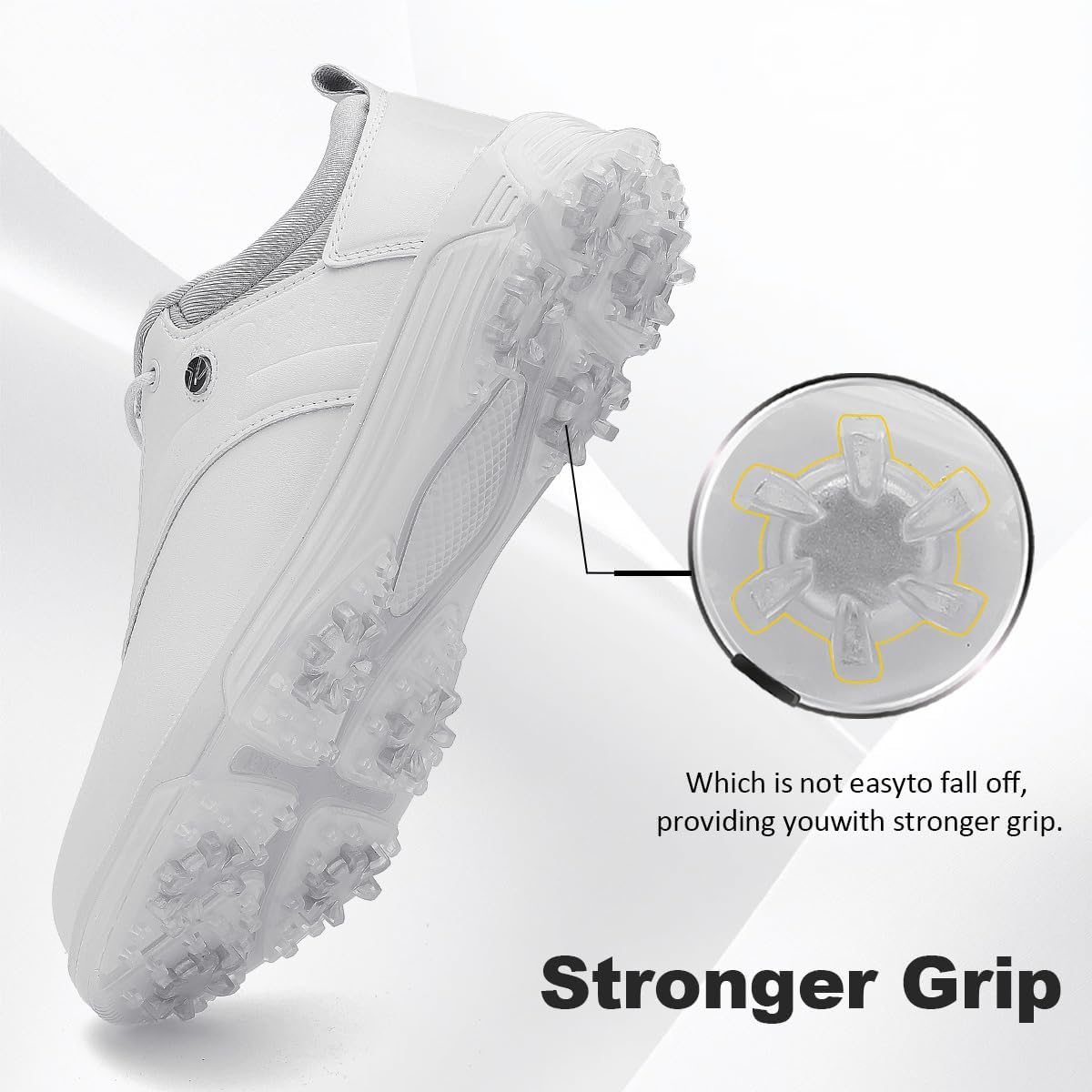 ULTIANT Mens Golf Shoes Waterproof Fixed Spikeless Sole Comfortable Outdoor Sport Shoes Size7.5-13 - Image 3