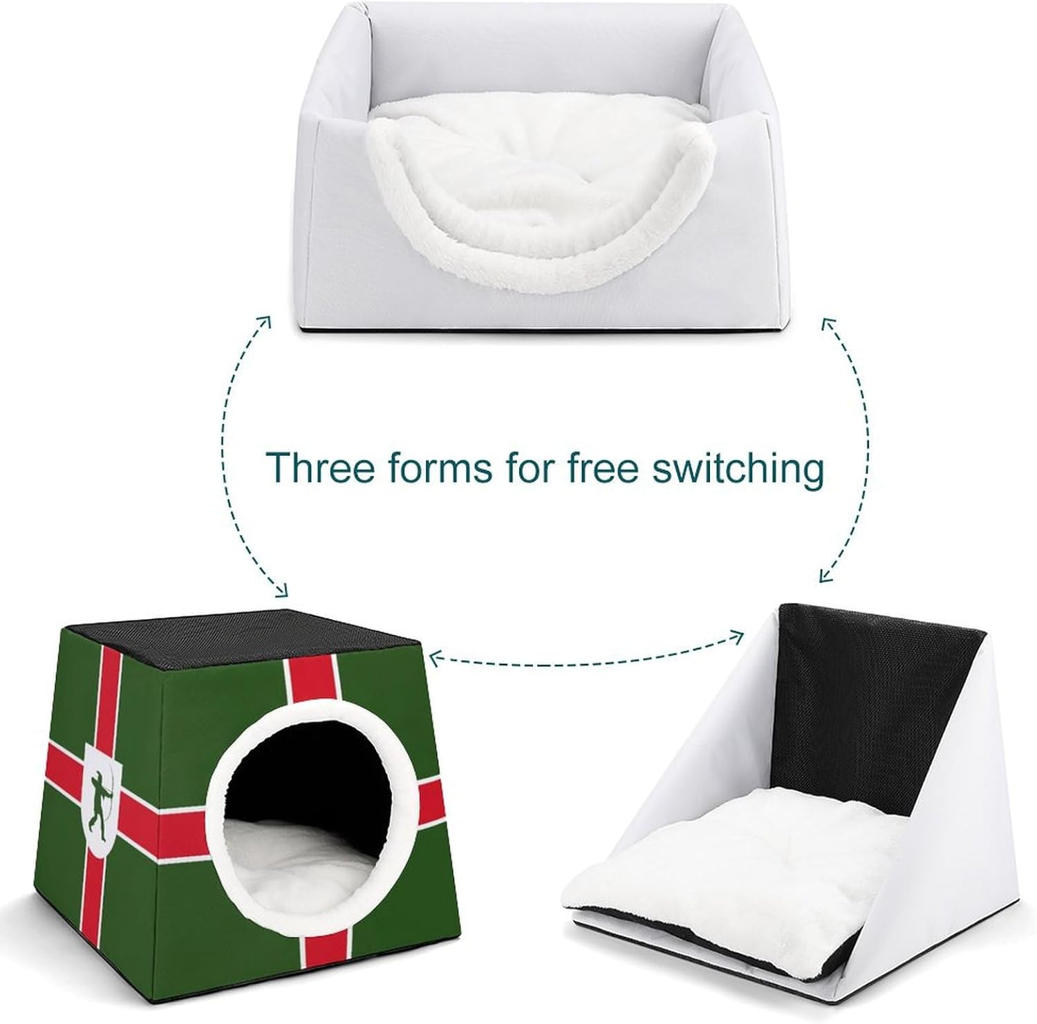 Generic Flag of Nottinghamshire County Cat House for Indoor with Spacious Cat Nest, style-6-2