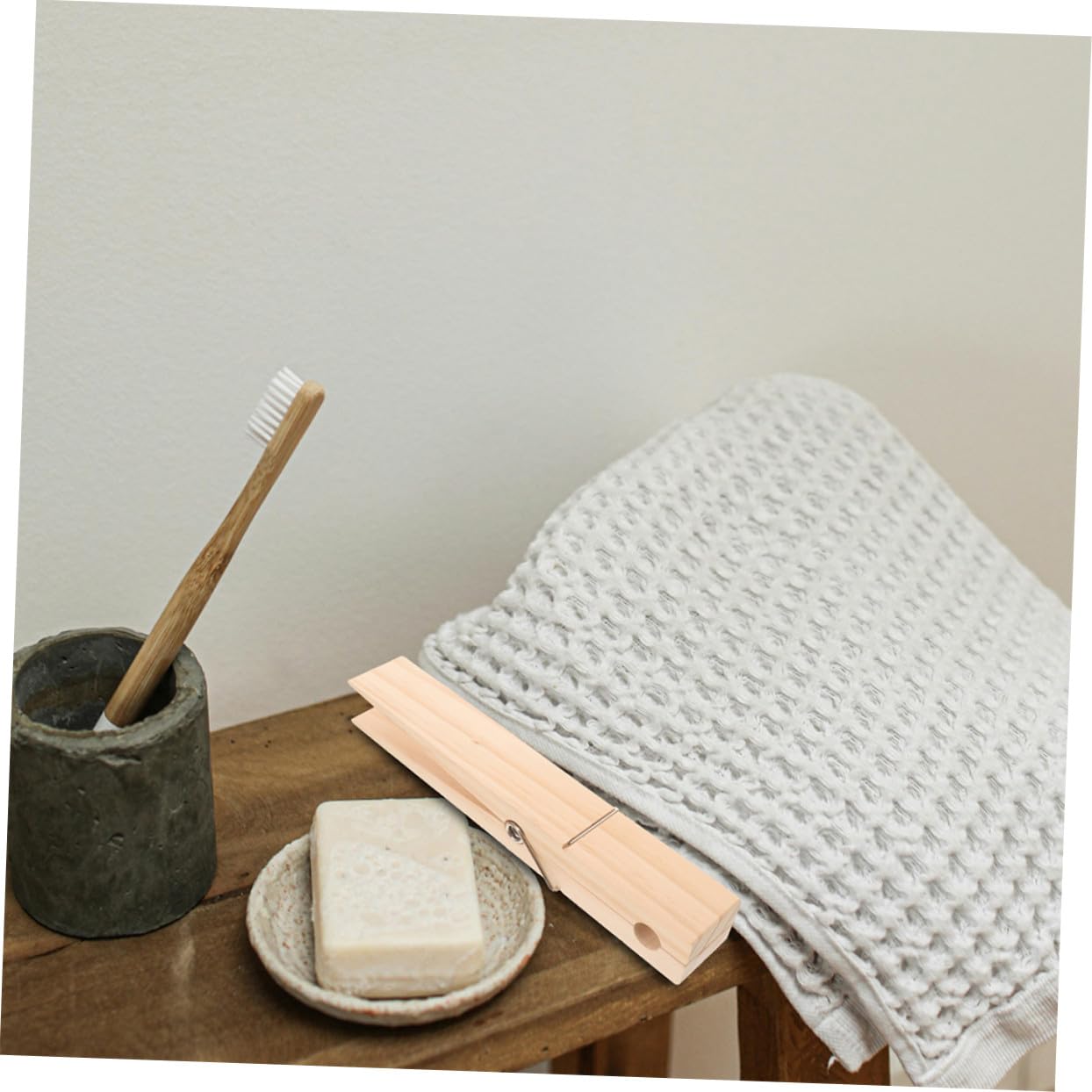 Ciieeo 2pezzi Molletta in Legno Per Asciugamani Mollette Giganti in Legno Per Vestiti Grandi Mollette Per Bucato Resistente e Duraturo