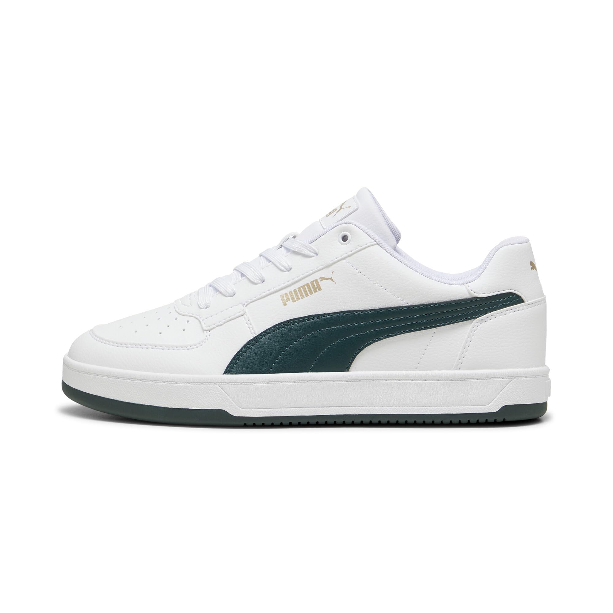 Puma Unisex Adults CAVEN 2.0 Sneaker, Puma White-Dark Myrtle-Puma Gold, 3.5 UK