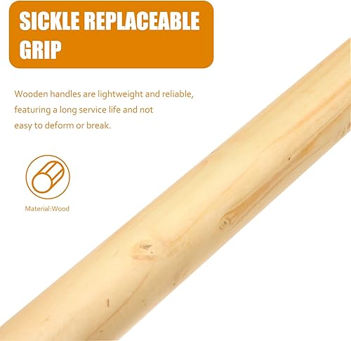 Miniatura 6 de GANAZONO 4 piezas de mango de pala de madera dura mangos de madera para paisajismo de hoces mango de reemplazo para palas de jardín carbón de ceniza