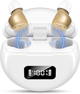 Mini Rechargeable Senior Digital Sound Amplifier with Noise Reduction Portable Charging Case (Pair) (PSAP)