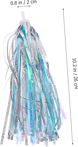 Miniatura 2 de 3 pares de scooters decorativos de cinta para niños y niñas, accesorios para niñas, borlas, serpentinas de bicicleta, borlas, borlas de plástico