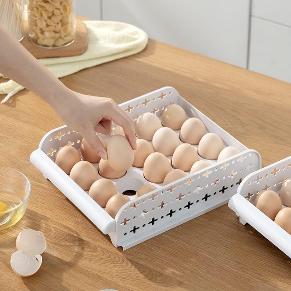 Portable 20-Grid Egg Storage Box – Durable Plastic Egg Tray Container for Refrigerator – Fresh Egg Organizer for Kitchen – Stackable & Space-Saving Egg Carrier for Home or Travel-image-25