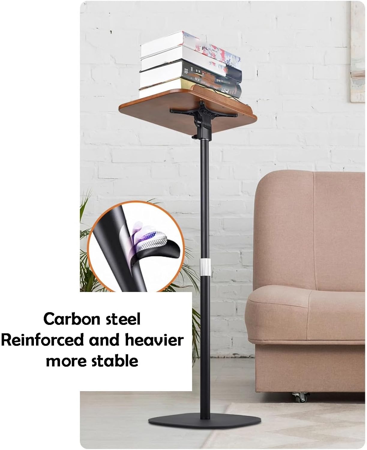 Adjustable Height and Angle Floor Book Stand, Recipe Shelf for Speech, Weddings, Classroom, Music Room, Home Use