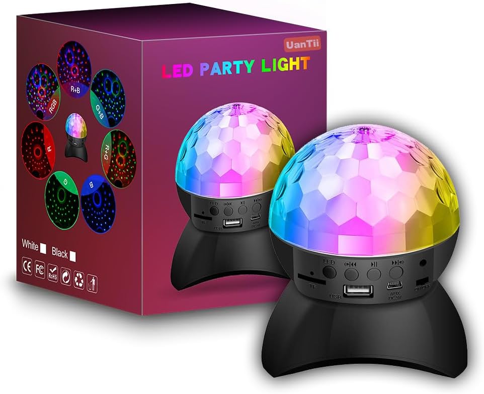 UanTii Colorful Magic Light with Bluetooth Speaker,Projector Lamp Atmosphere lamp Best Gift for Home Decoration and Party