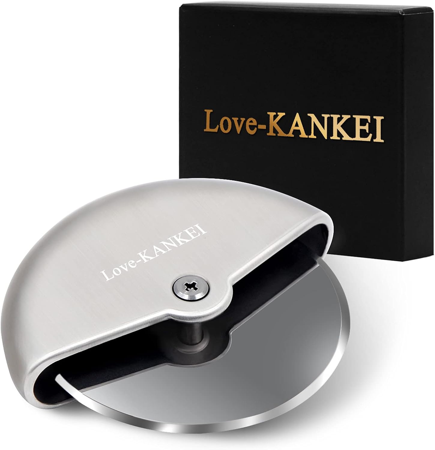 Love-KANKEI Small Pizza Cutter Wheel, Stainless Steel, Ultra Sharp and Durable