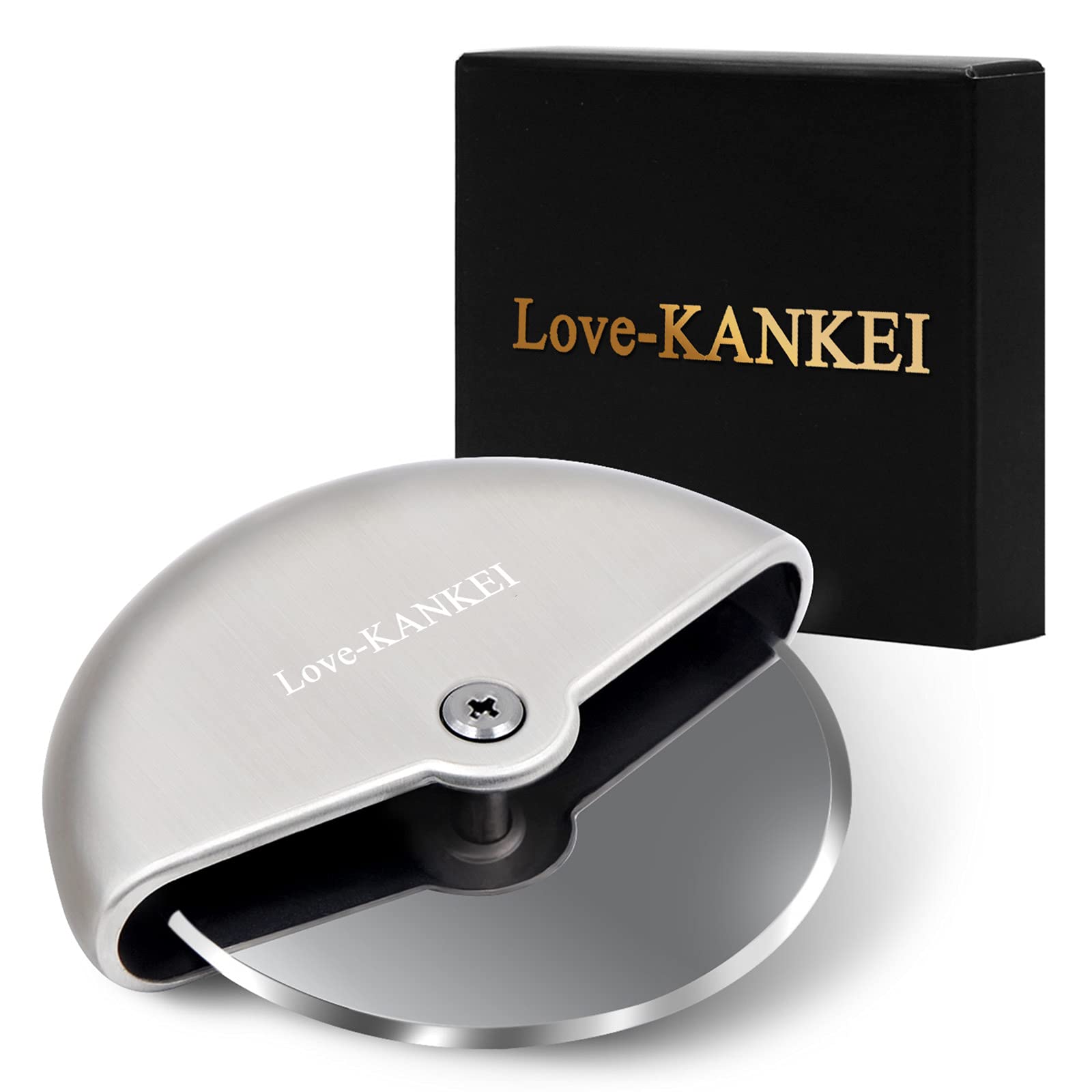 Love-KANKEI ピザカッター 家庭 事務 キャンプ 回転式 耐久性 コン…