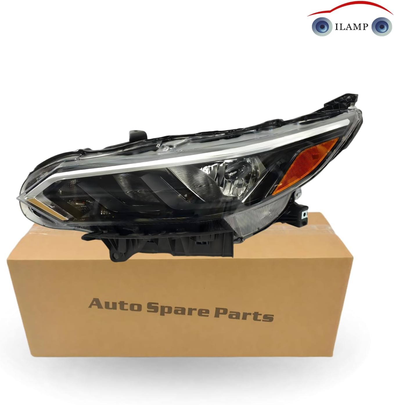 Headlight Fit for Nissan 2024-25 Sentra S/SV Premium Headlamp Assembly Halogen Left Driver LH AM-ST24A01-1L LOW