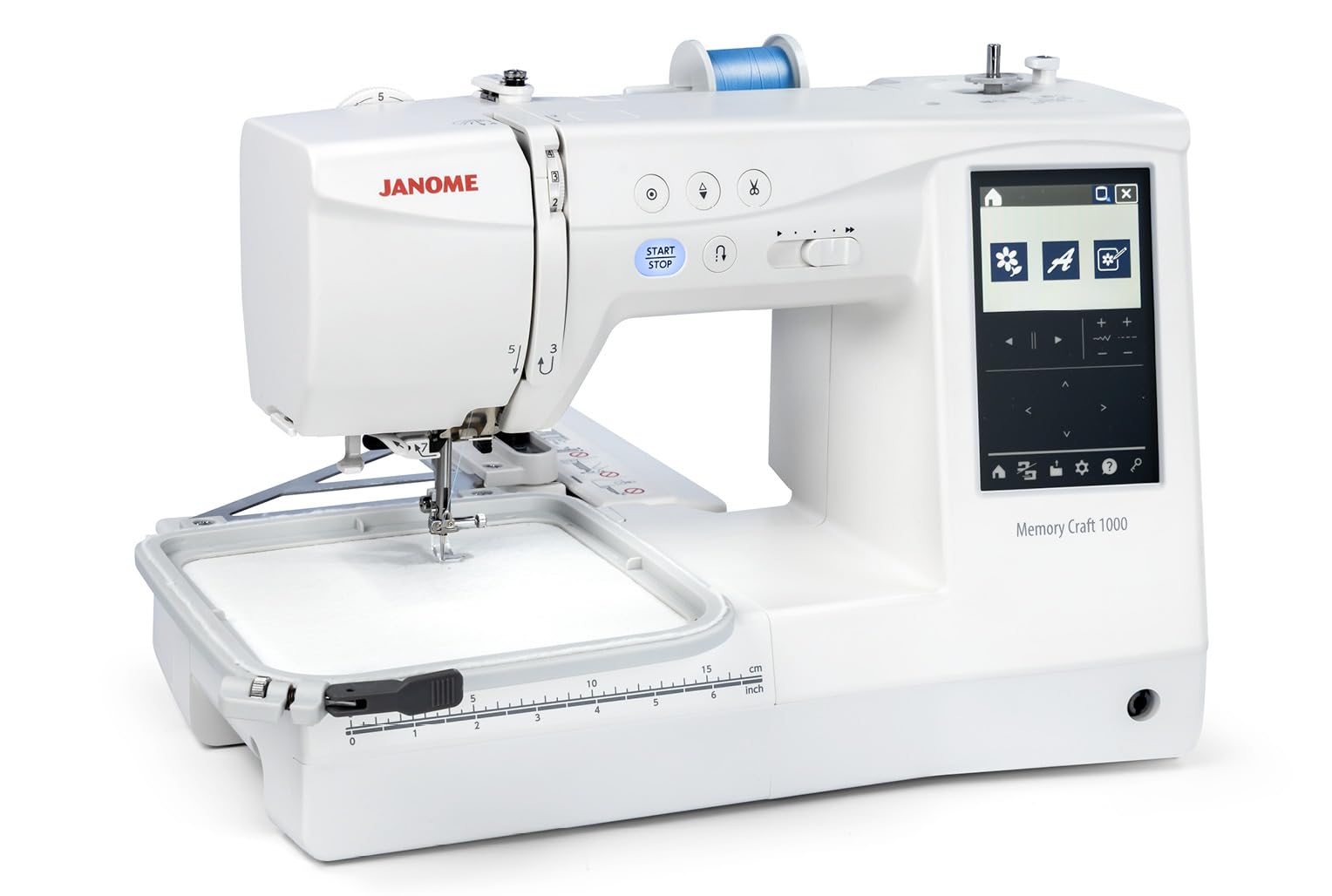 Janome Memory Craft - Macchina da cucire e ricamo, 1000 combinati, massima di 14 x 14 cm