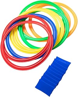 INOOMP 1 Conjunto De Anéis De Plástico De Círculo De Amarelinha Para Brinquedos Infantis Fora De Brinquedos Para Crianças Jogo De Anel De Amarelinha Jogo De Anéis De Plástico Coloridos