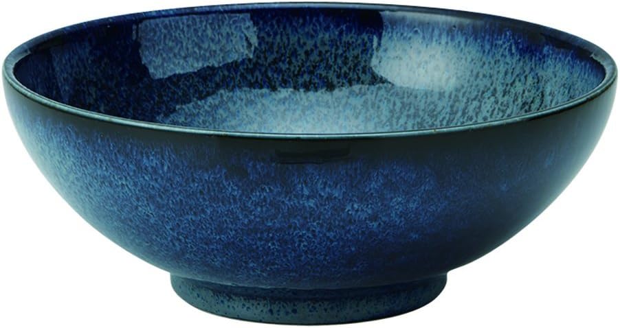 43.1 oz Wide Mouth Ramen, Donburi Bowl with Chopsticks - Sapphire Navy Blue (Youhen Kon)