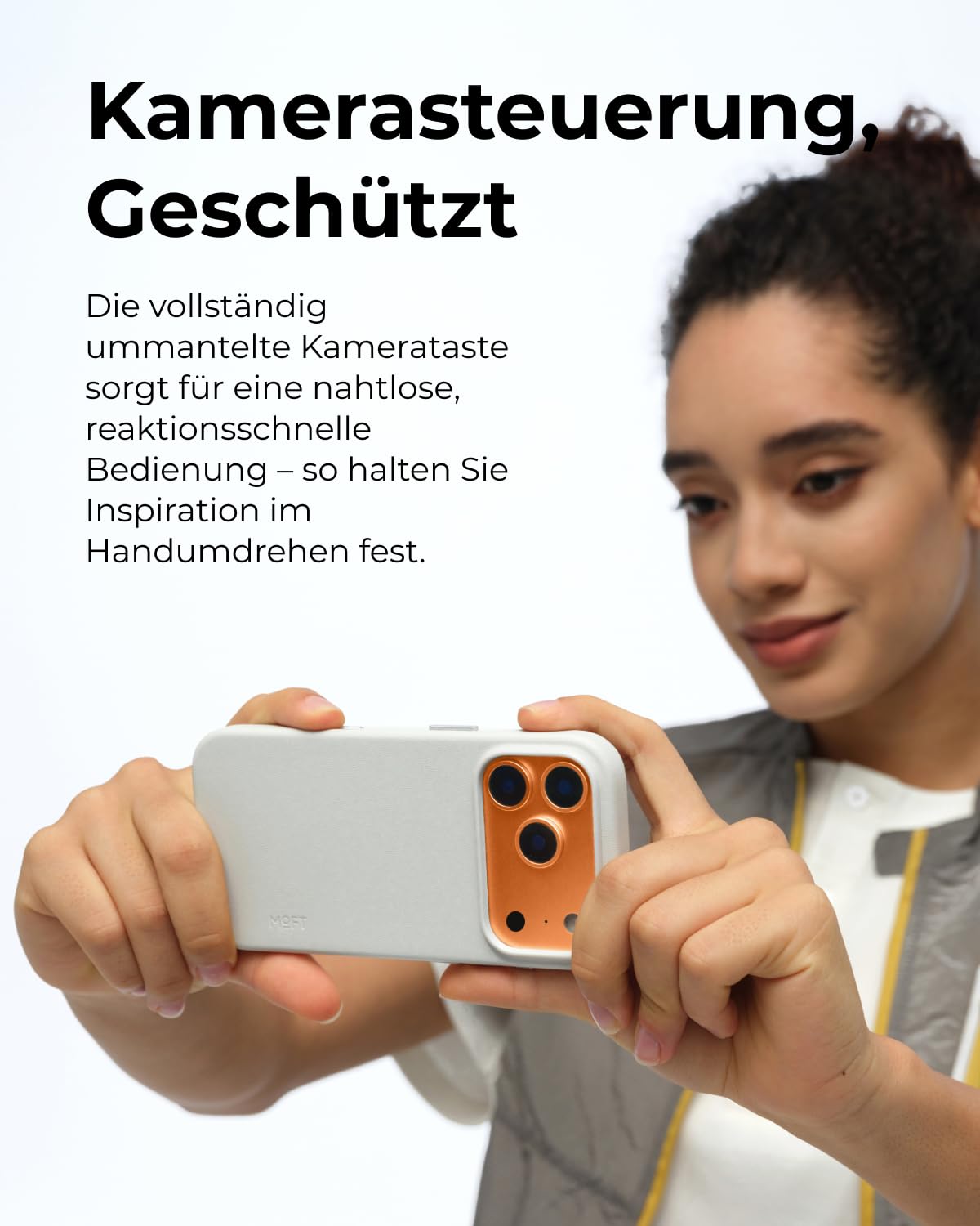 MOFT für iPhone 17 Pro Hülle, MOVAS Vegane Ledertasche Magnetische Hülle, Weicher Anschlag, Farberhaltung, Fleckenresistent, Leicht zu Reinigen, Neblige Bucht