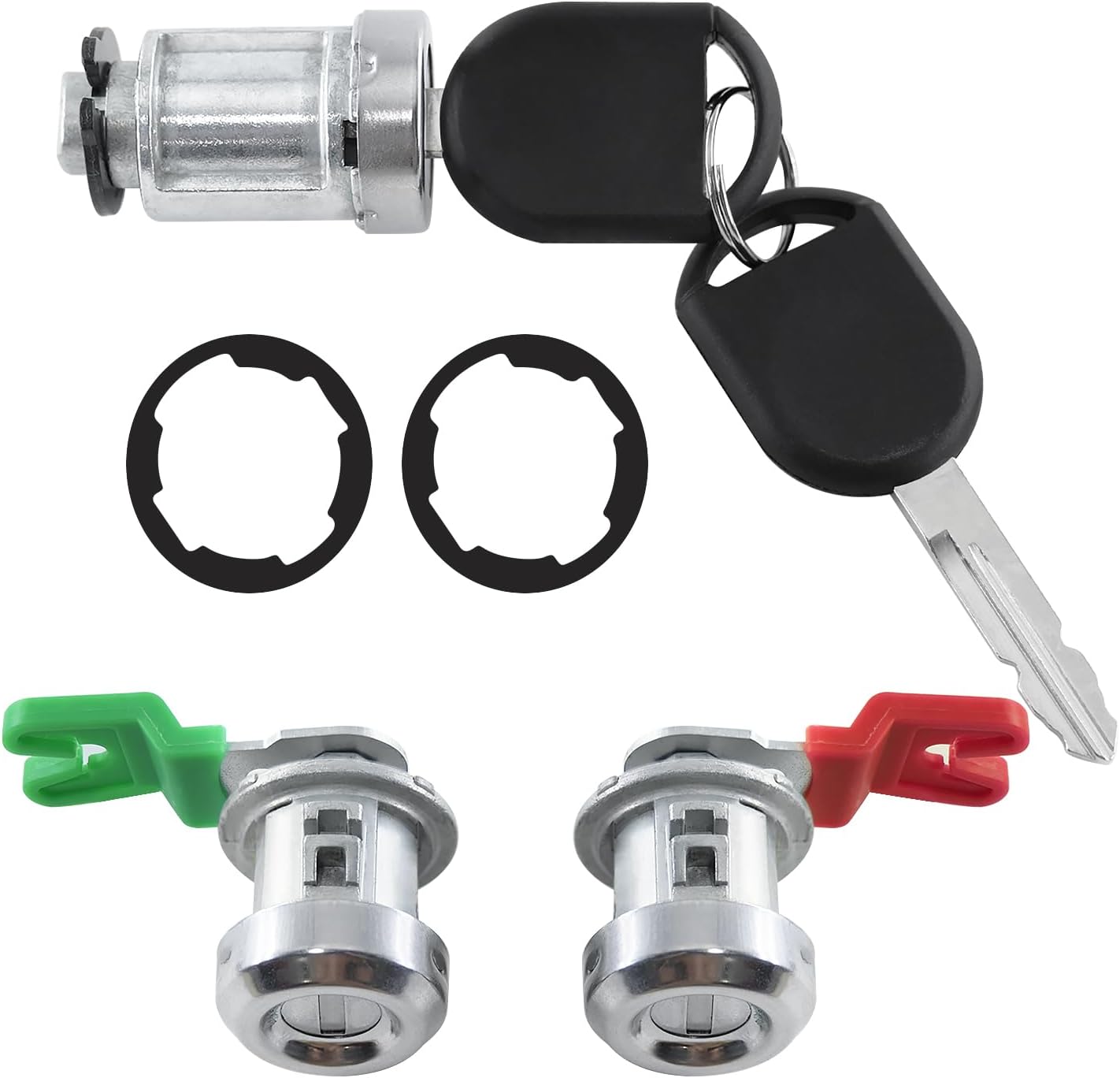 For Ford F150 2004-2014, F250 2008-2016, F350 2008-2016, Expedition 2003-2010, For Lincoln Navigator 2004-2011 Ignition Switch Lock Cylinder & Two Door Lock Cylinders W/2 PATS Keys Replace# 707592C