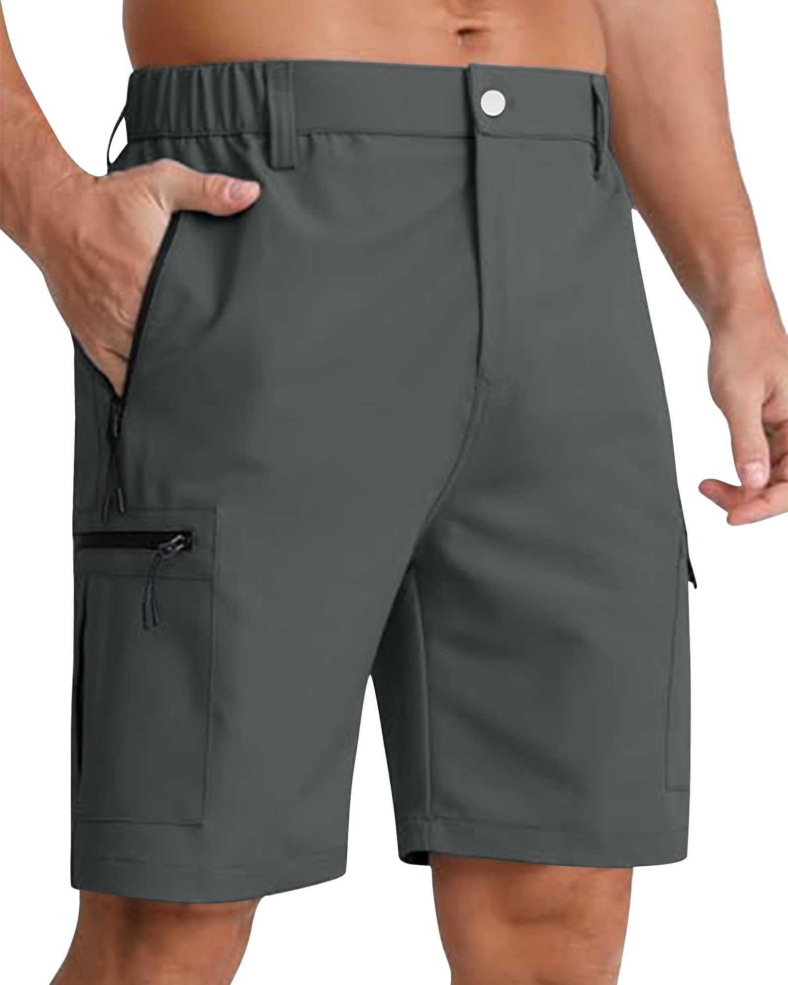 LVCBL Pantaloncini da uomo, da trekking, da uomo, leggeri, ad asciugatura rapida, pantaloni cargo