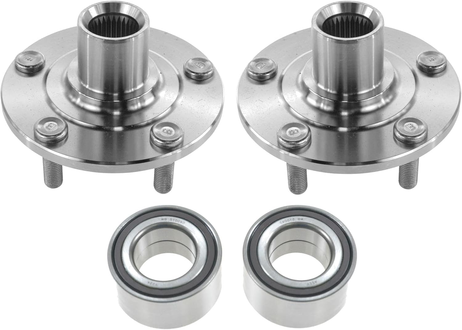TRQ Wheel Bearing & Hub Kit Compatible with 2008-2017 Mitsubishi Lancer 2007-2019 Outlander 2011-2019 Outlander Sport