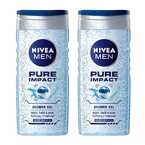 Image of Nivea Men Pure Impact Shower Gel 250ml (Pack of 2)