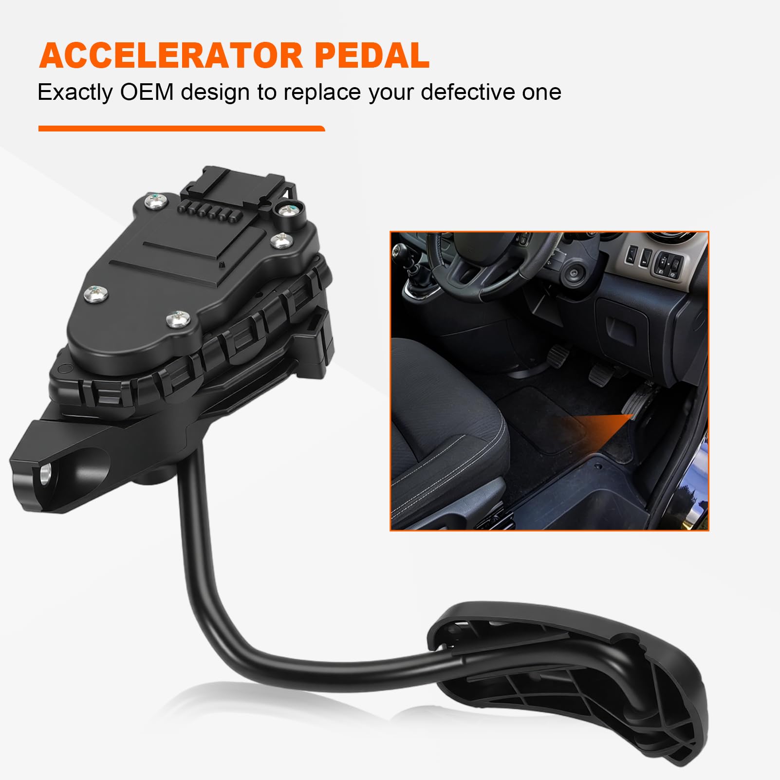 Pédale d'accélérateur électronique Pour Renault Trafic II, N-iss-an Primastar, Opel Vivaro A (X83) 1.9/2.0/2.5 CDTi/dCi 7700313060 Pédale d'accélérateur 1800200QAA 7700313060 Voiture Pédale