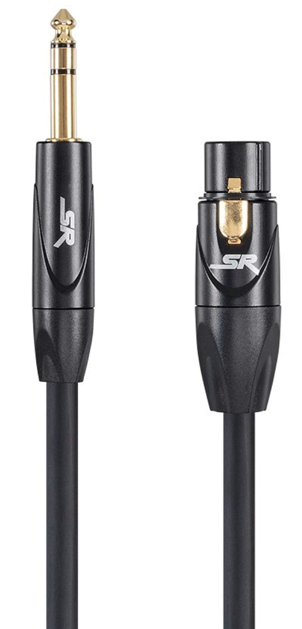 Monoprice6ft Stage Right XLR Female to 1/4inch TRS Male 16AWG Cable (Gold Plated)