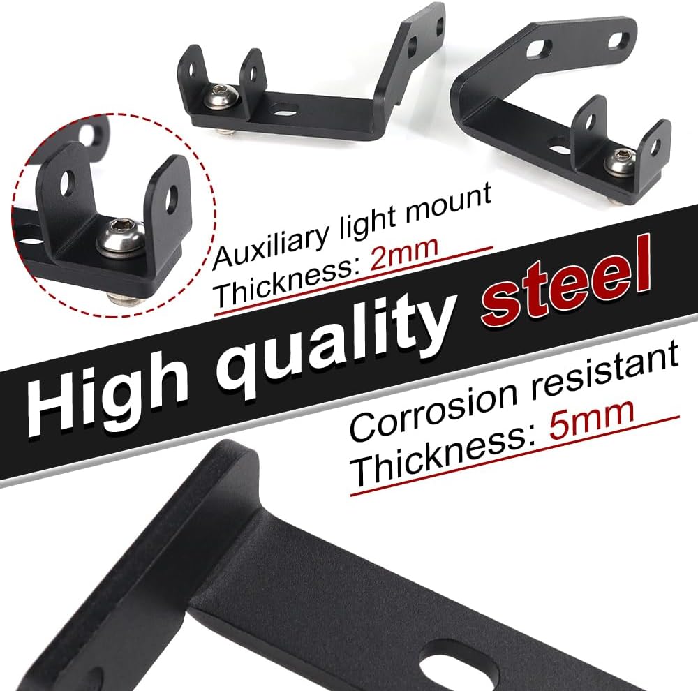 Xitomer Motorcycle Auxiliary Light Mount - Fit for Sportster Softail Touring 1998-2023 - Black Iron Powder Coated - Vehicle Mount