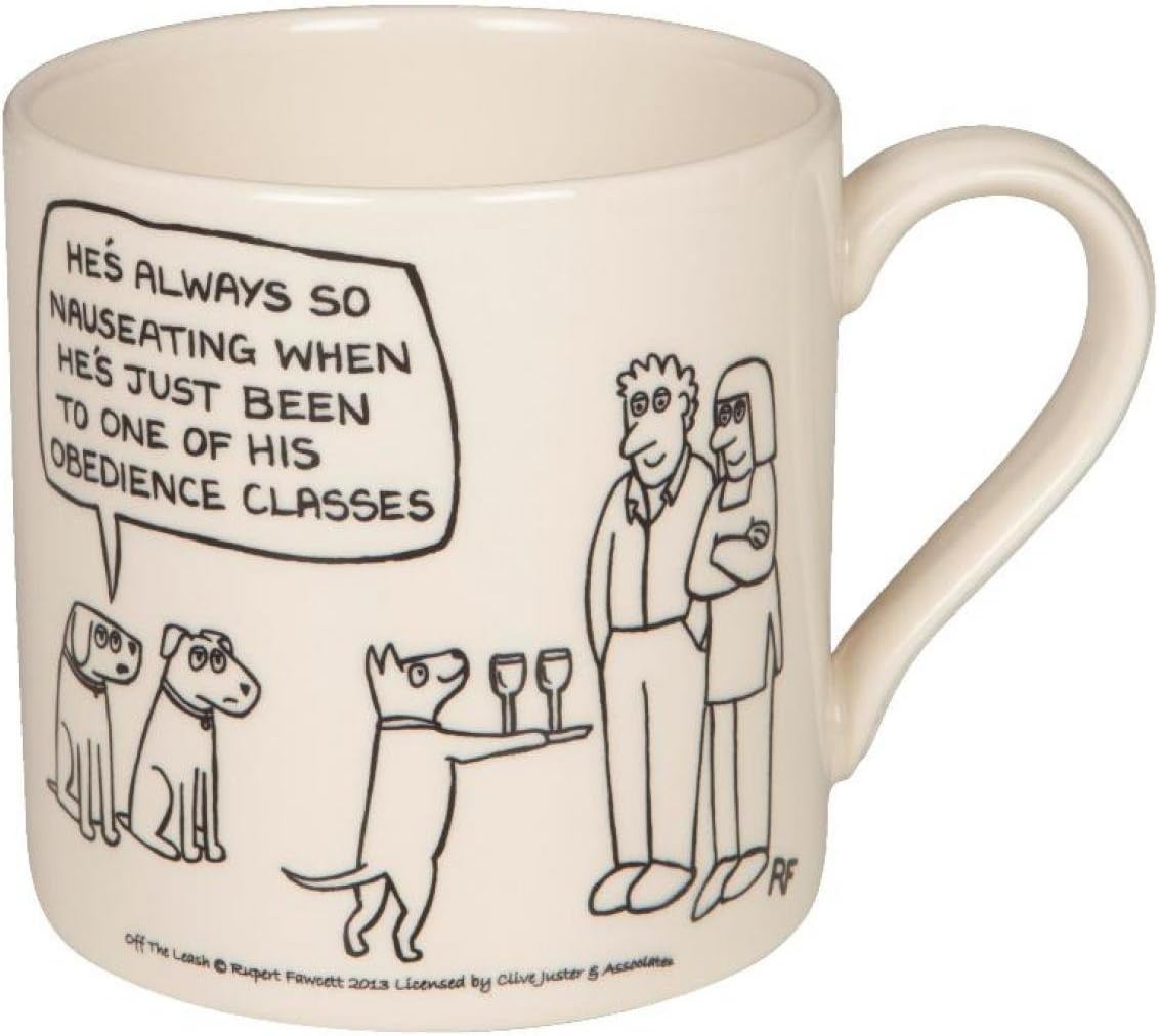 Victoria Armstrong Cartoon China Mug He's Always Nauseating - made in Stoke-on-Trent