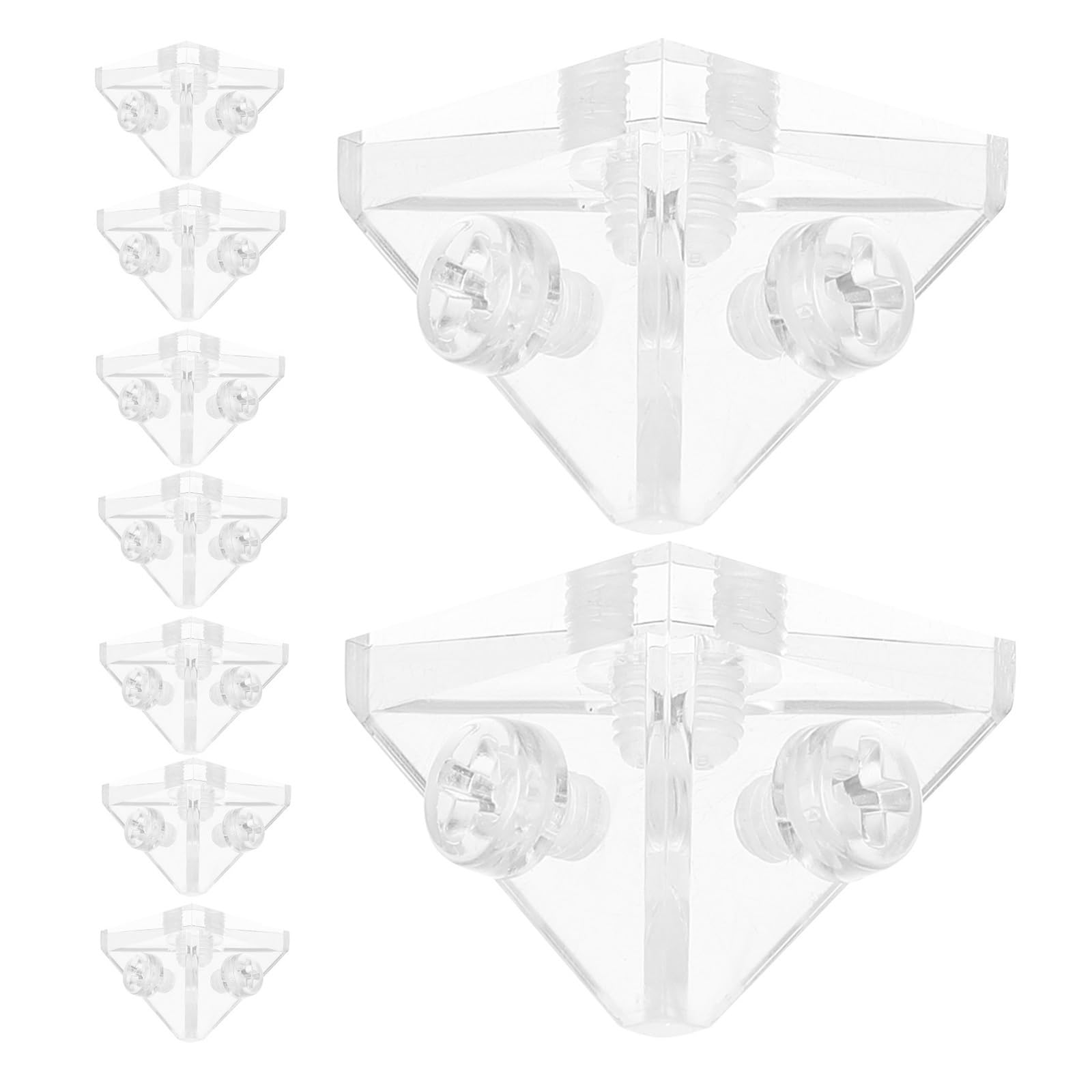 Corner Braces Brackets 10Pcs Transparent Solid Shelf Angle Braces Practical Corner Fitting for Multiple DIY Construction Projects