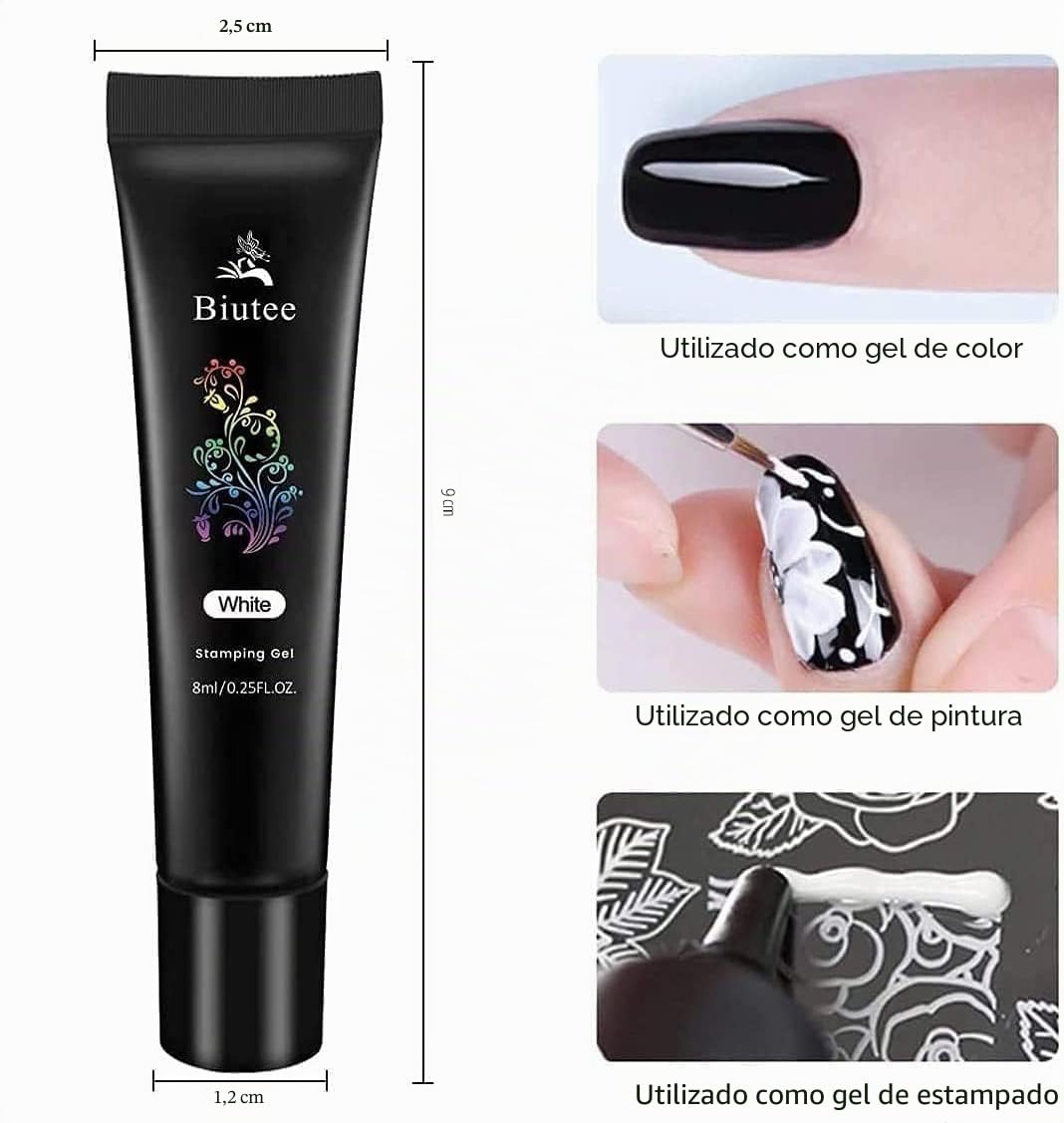 Nail Stamping Set 8 Colores 8ml Placas Estampacion Uñas Stamping Gel Polish DIY