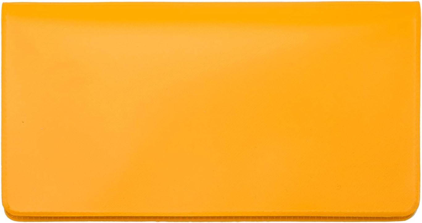 Sunburst Orange Vinyl Checkbook Cover, Top Tear Personal Vinyl Checkbook Cover : Clothing, Shoes & Jewelry