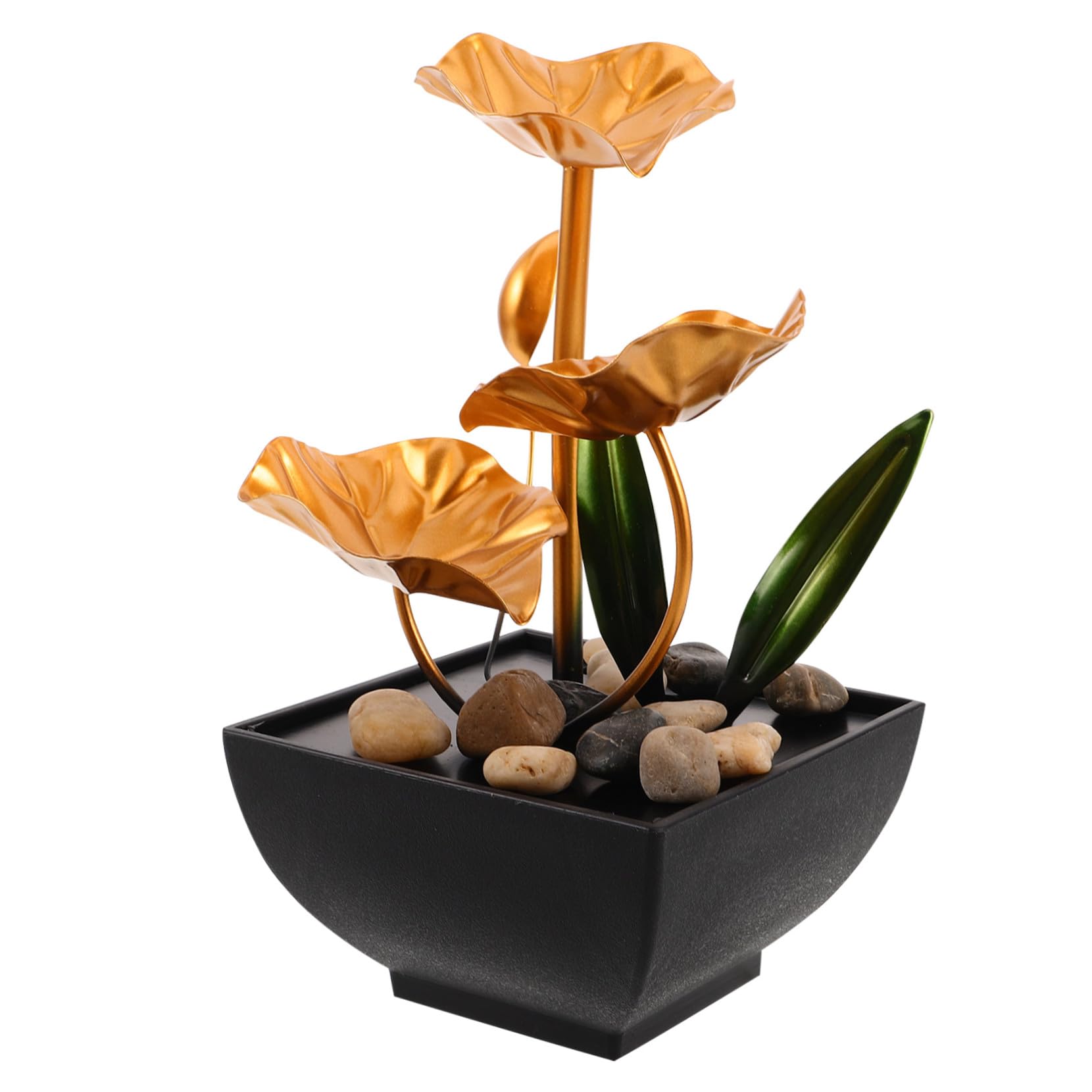 Fuente de Agua de Mesa Zen con Sonido Relajante Pequeña Fuente de Cascada de para Decoración Interior para Escritorio Hogar Oficina y Dormitorio