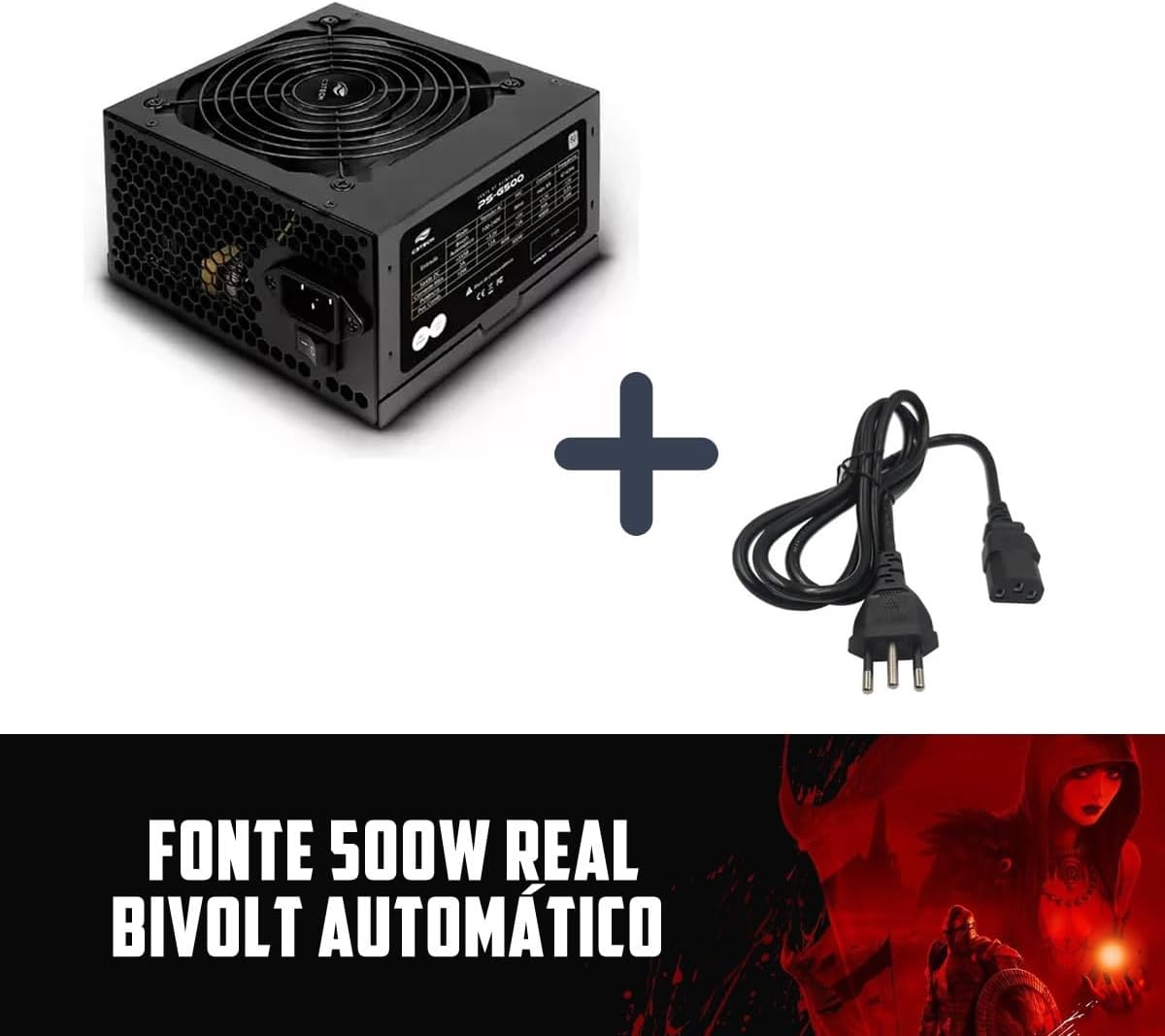 Computador Gamer AMD Ryzen 5 5500, 16GB RAM DDR4 3200 MHz, NVME M.2 500GB, NVIDIA RTX 5060 8GB, Gabinete com 3 Fans RGB Computador Gamer AMD Ryzen 5 5500, 16GB RAM DDR4 3200 MHz, NVME M.2 500GB, NVIDIA RTX 5060 8GB, Gabinete com 3 Fans RGB