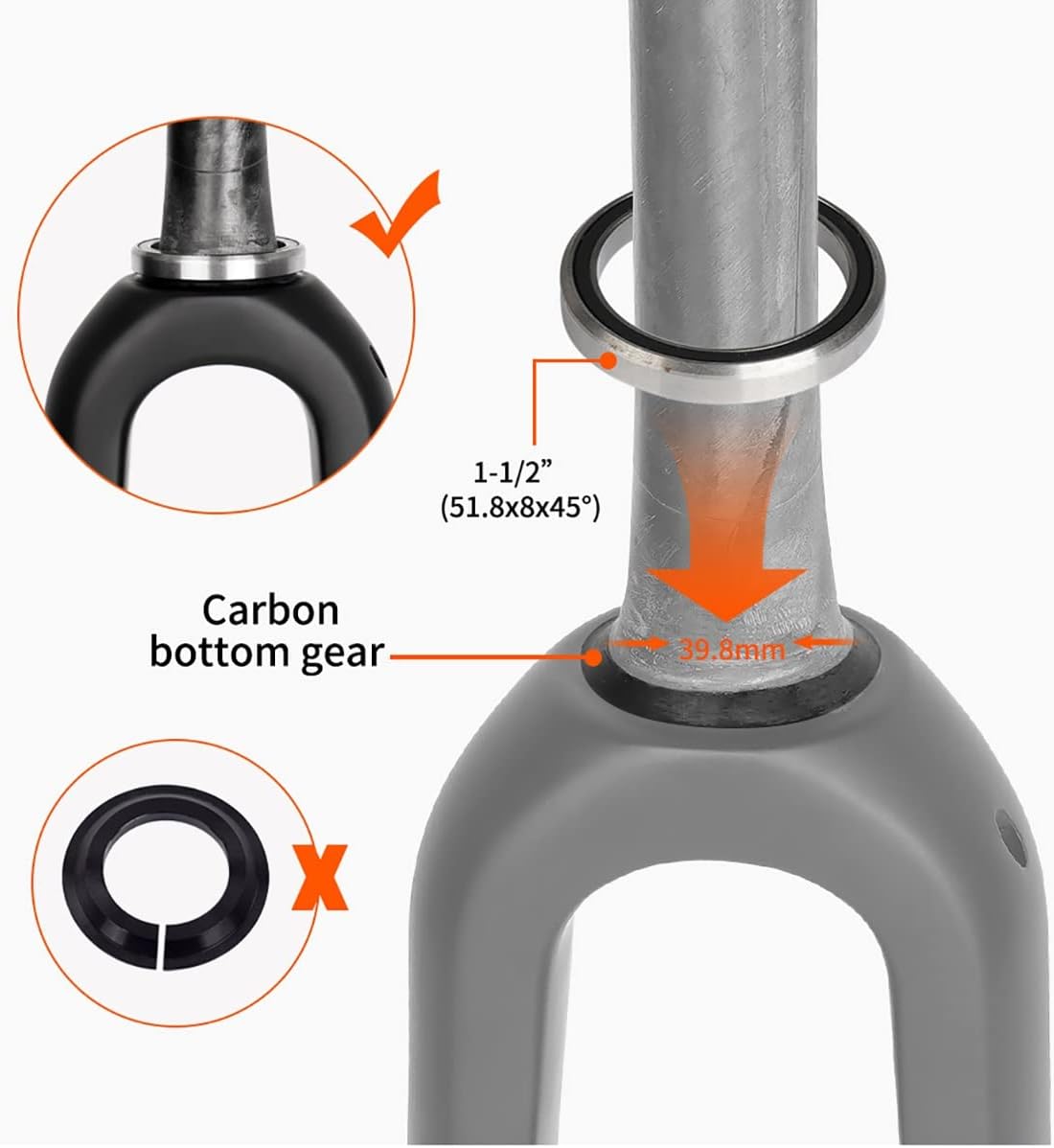 カーボンフォークグラベルロード用10＊100