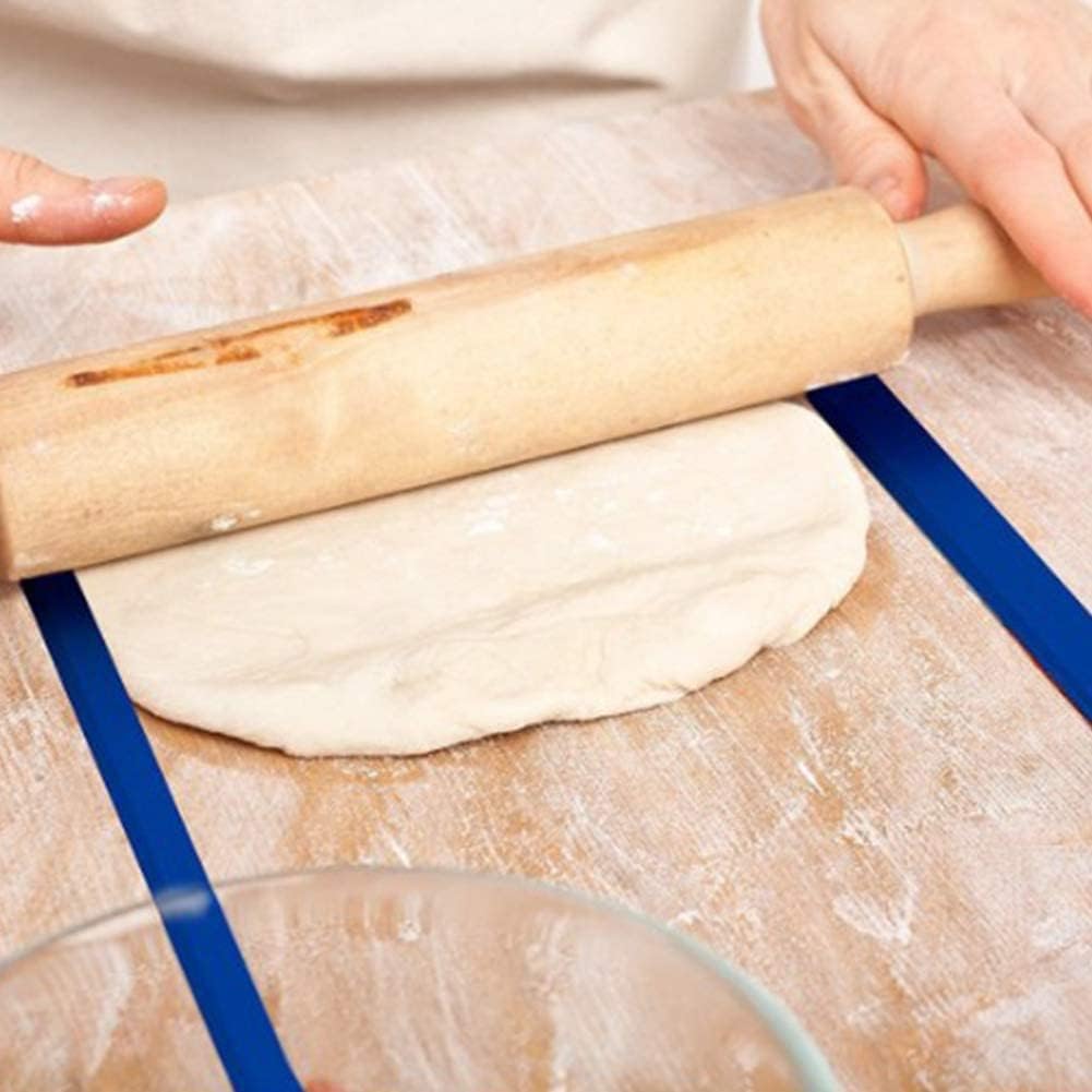 Leopacat Guides Rouleau Pâtisserie Silicone - Règles Épaisseur Pâte 2mm 4mm 6mm
