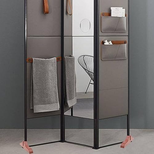 Miniatura 2 de DOITOOL 2 soportes plegables para divisor de habitación, pies de panel de pantalla, soporte divisor de habitación de madera, base de división de