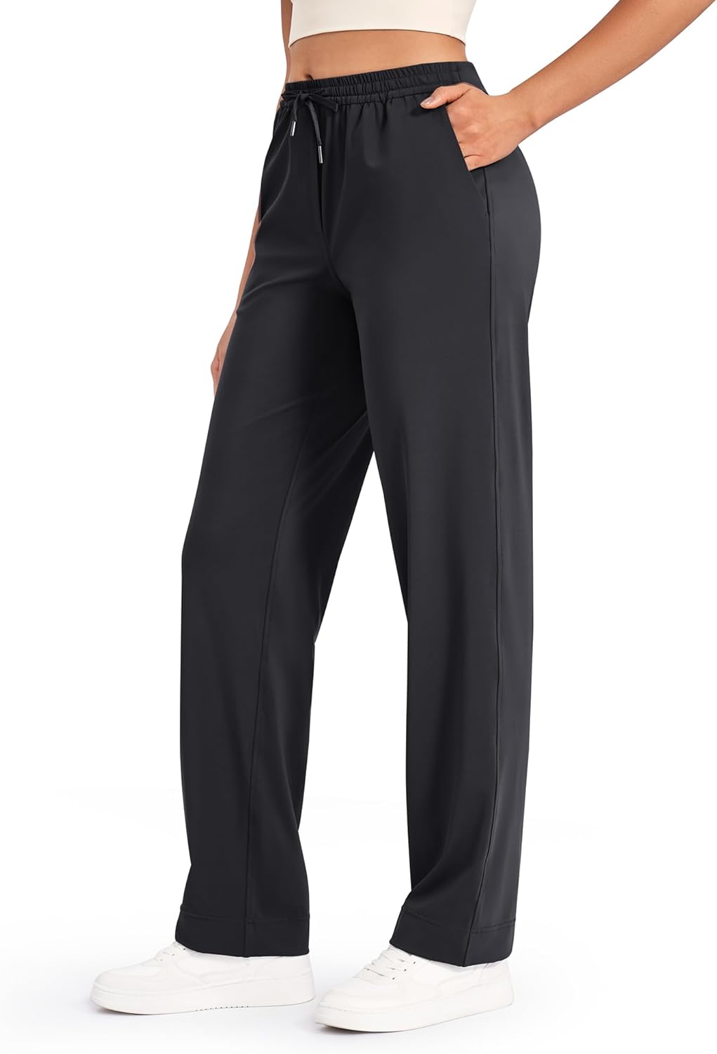 G4Free ShiftReady Yoga Pants for Women Business Casual Drawstring Pants Straight Leg Dress Pants for Work Petite/Regular/Tall - Image 4