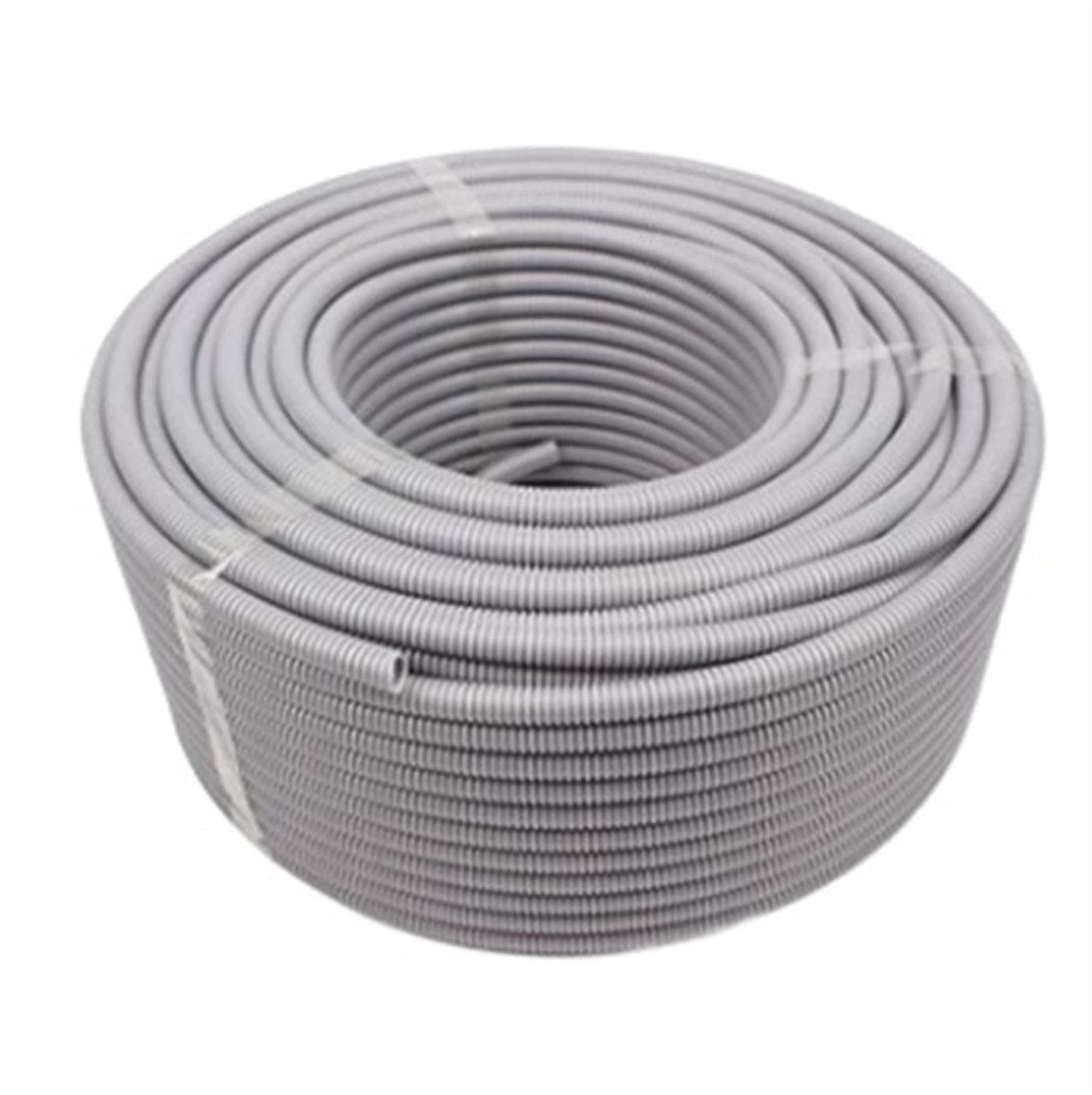 Tubo Corrugado para Cables, Tubo Conducto Corrugado PP 10 Metros Multicolor Múltiples Tamaños(Grijs,AD 18.5 x ID 14.3mm)