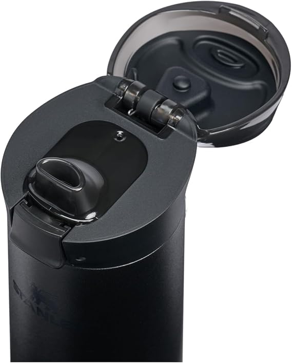 STANLEY Flowstate Spring Bottle | Leakproof Water Bottle with Carry Strap and Flip-Top Lock Lid | Insulated Stainless Steel | Fits Most Cup Holders | BPA Free | 20oz | Black 2.0