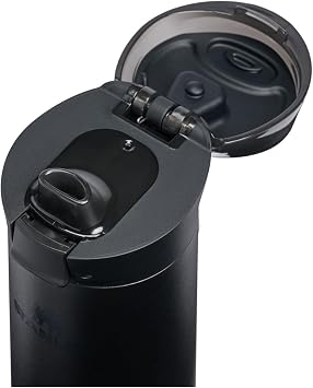 STANLEY Flowstate Spring Bottle | Leakproof Water Bottle with Carry Strap and Flip-Top Lock Lid | Insulated Stainless Steel | Fits Most Cup Holders | BPA Free | 20oz | Black 2.0
