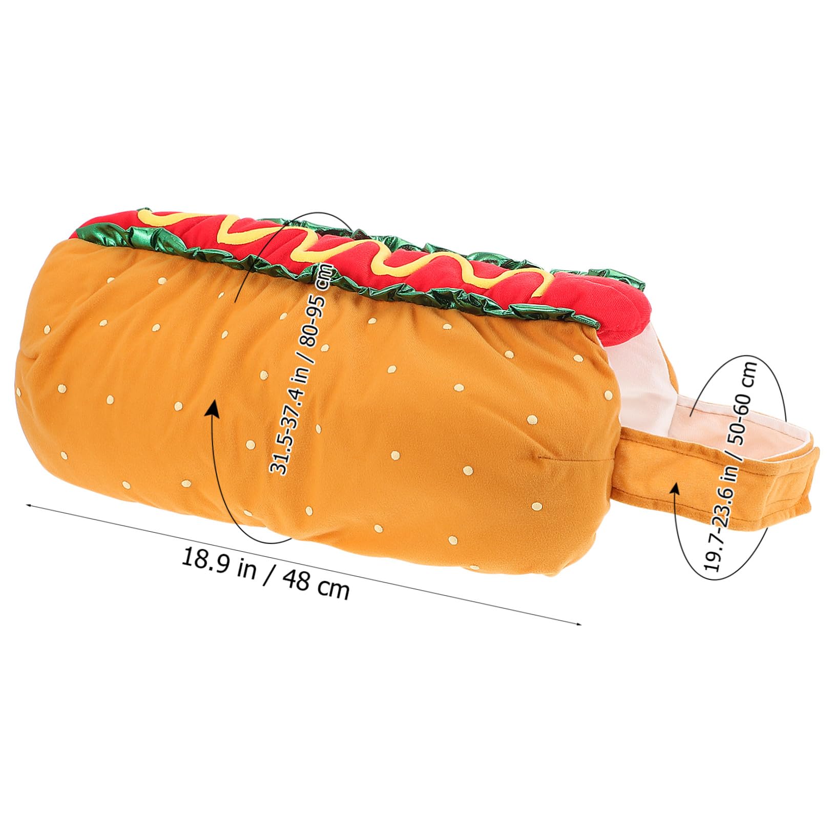 VICASKY Costume di Natale per Gatto e Cane Vestito di Carnevale in Poliestere a Tema Hot Dog Festivo