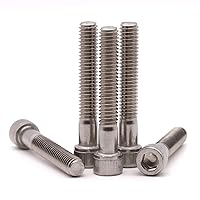Vista 8 de Tornillos de cabeza hueca de acero inoxidable 304 18-8 de 1/4 a 20 x 3/4 pulgadas, accionamiento hexagonal Allen, cobertura de rosca completa