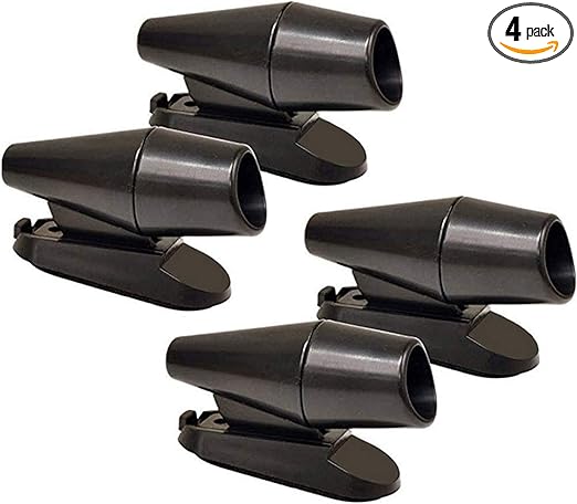4Pcs Deer Whistles for Vehicles Wind Activated Black