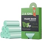 AYOTEE Small Trash Bags 2.6 Gallon Compostable Trash Bags Bathroom Wastebasket Can Liners, 125 Count Mini Compost Bags for Kitchen Bathroom Office Fit 10 Liter, Green