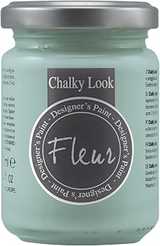 Fleur Chalky Look Paint - Cape Town Blue, 4.4 oz jar