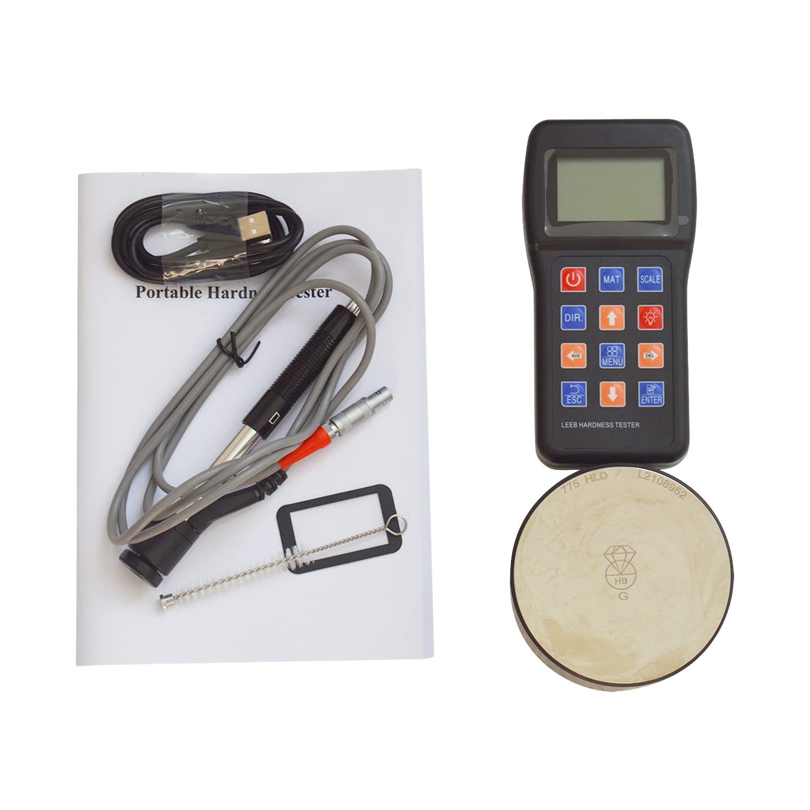 WYDDDARY Leeb Hardness Tester 170-960HLD Portable Hardness Testing Machine 360° Measuring Direction Batch Hardness Testing Available