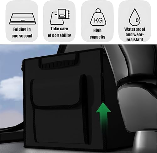 Miniatura 5 de Organizador de maletero de automóvil, organizador plegable de almacenamiento de carga para vehículos con tapa, caja de almacenamiento antideslizante