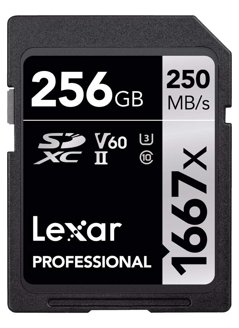 Original Lexar 1667x V60 250MB/s Flash Memory sd cards 64GB 128GB 256GB UHS-II U3 Card high speed SDXC For 3D 4K HD video 256GB