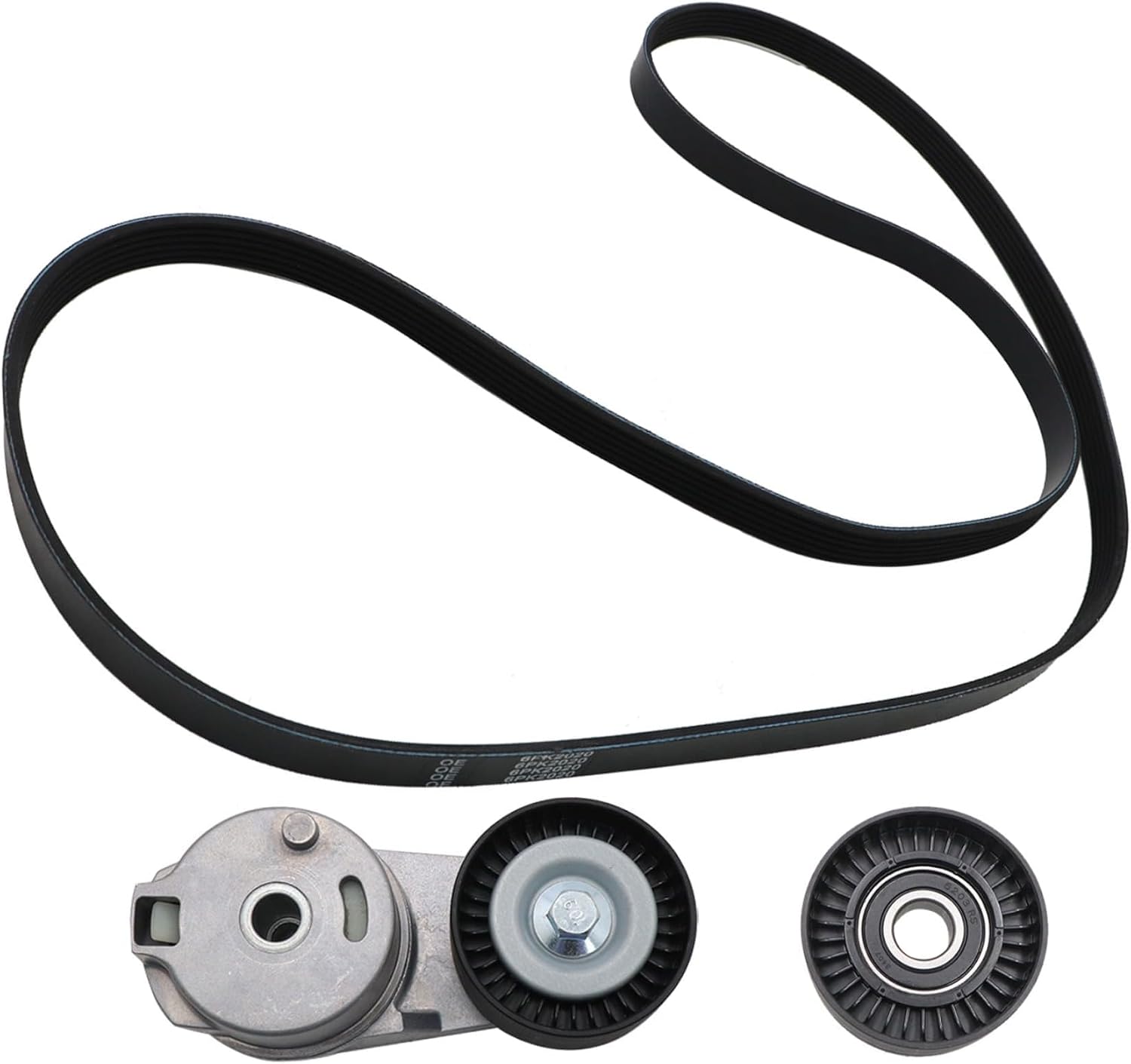 4861660AA Engine Serpentine Belt Drive Component Kit Compatible with Dodge Ram 1500 2500 3500 V8 5.7L 2009-2018, Replace 38018 38323 06A903315D 06A903315E 06A903315F