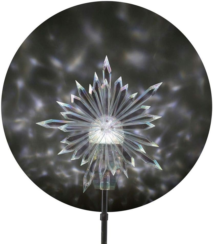 Lightshow LED Projection Kaleidoscope Tree Topper, White