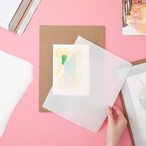 Miniatura 2 de Bright Creations Glassine - Hojas de papel de calco para obras de arte, hojas de piel de cebolla glassine sin ácidos para manualidades, 8.5 x 11